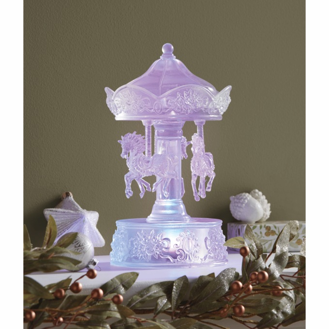 Lit Musical Carousel Figurine, , large