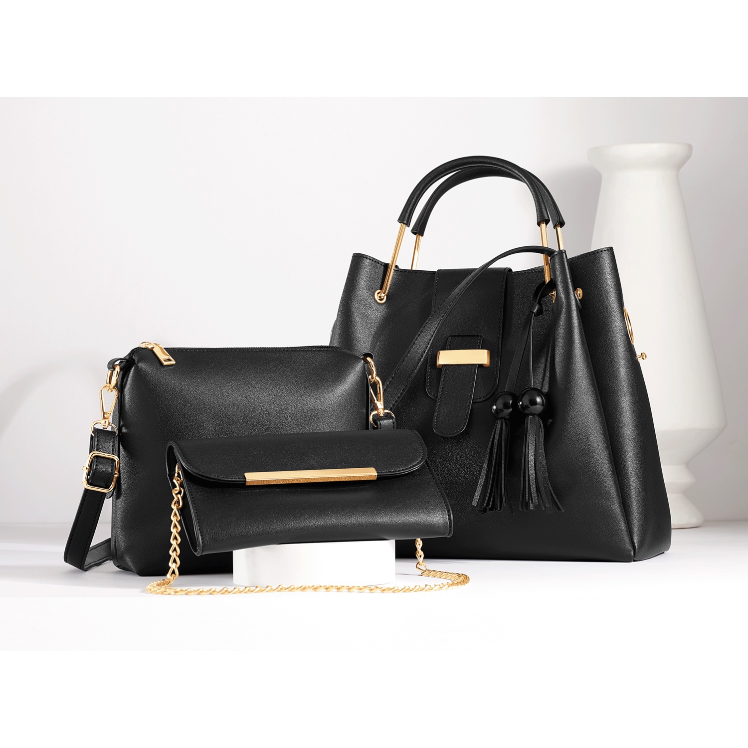 【セール】福袋のファッション通販 Cilia Velvet Midnight | Set Satchel 3-Piece スーツ・フォーマル・ドレス