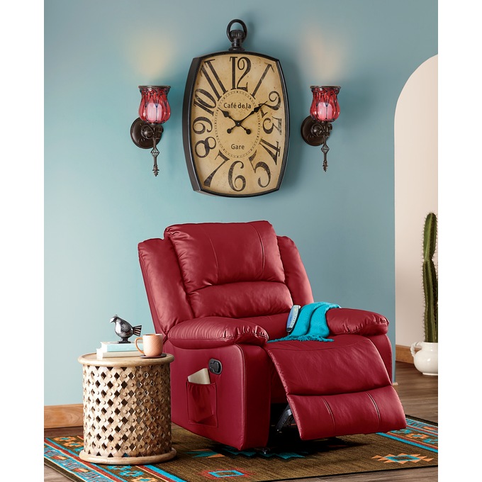 Overstuffed Recliner with Heat and Massage