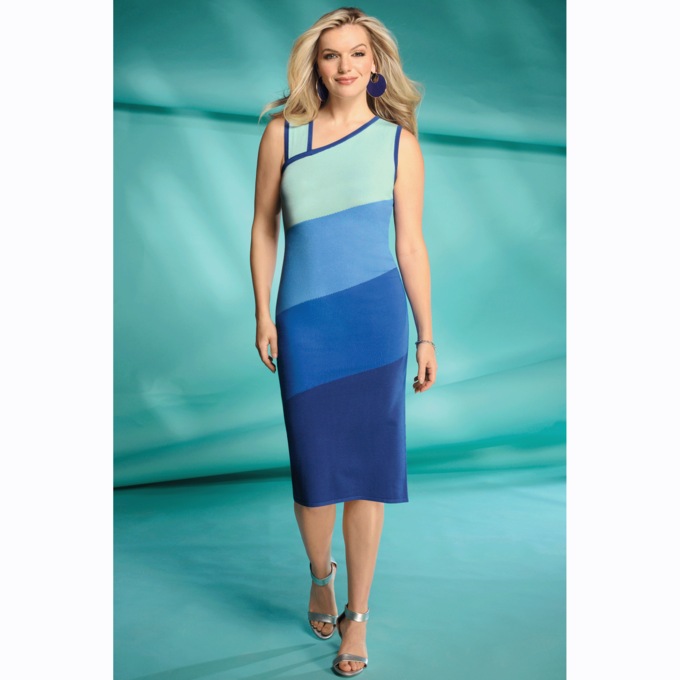 Darci Colorblock Sweater Dress, , large