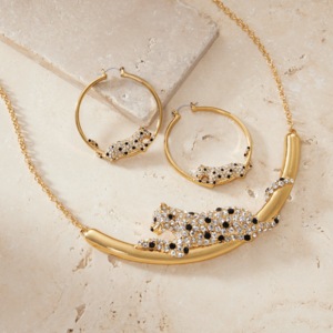Crystal Leopard Jewelry &ndash; Buy Both &amp; Save, , large