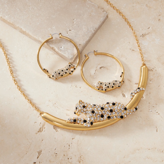 Crystal Leopard Jewelry &ndash; Buy Both & Save, , large