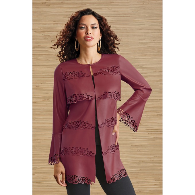 Ilene Faux-Leather Jacket, , large