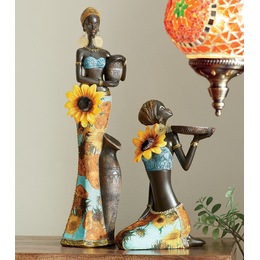 Sunflower African Lady Figurines, , large