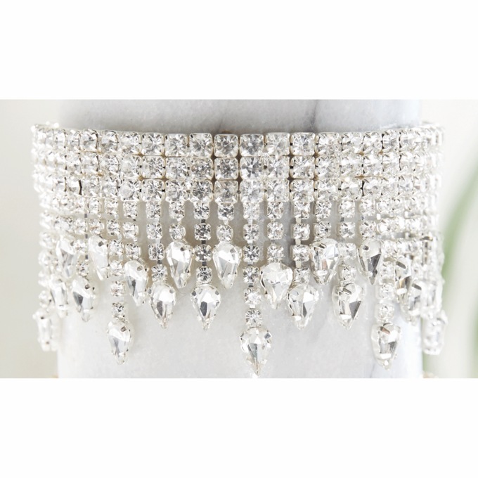 Crystal Pavé Pear-Drop Bracelet, , large