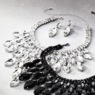 Crystal Marquis Bib Necklace & Earring Set, , large