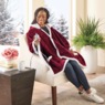 Westinghouse Heated Flannel Sherpa Wrap Throw, , large