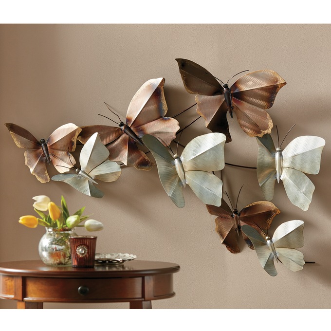 Metallic Butterflies Wall Decor Midnight Velvet