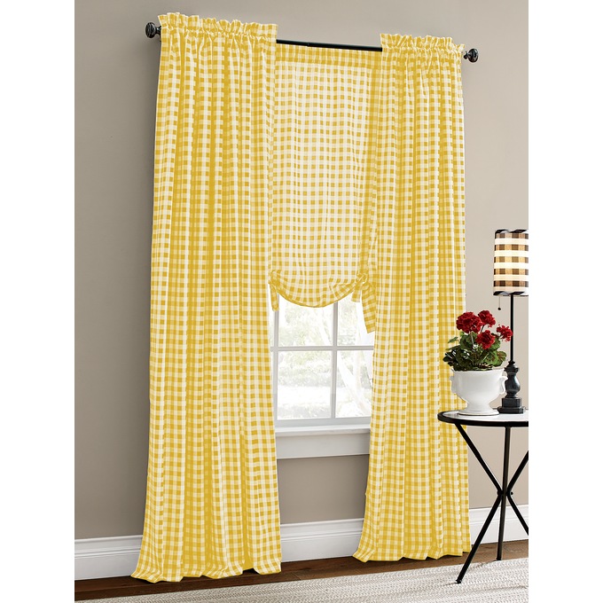 Gingham Check Window Panel, , large