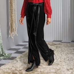 Cicily Faux-Leather Sailor Pant, , large