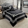 Hotel Complete Bed Set, Black, large
