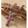 Faux-Stone Southwest Necklace and Earring Set, , large