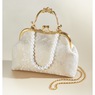 Lace and Pearl Handbag, , large