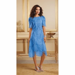 Malisa All-Over Lace A-Line Dress, , large