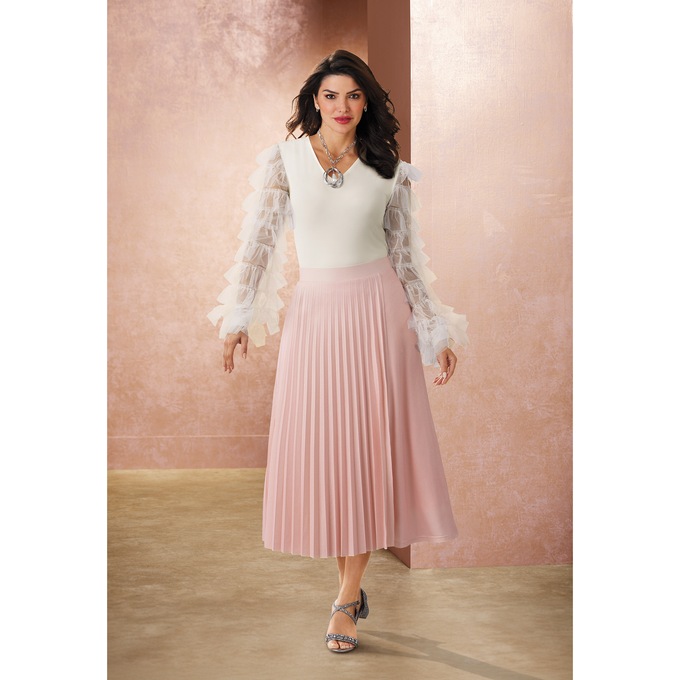 Eva Faux-Wrap Skirt, , large