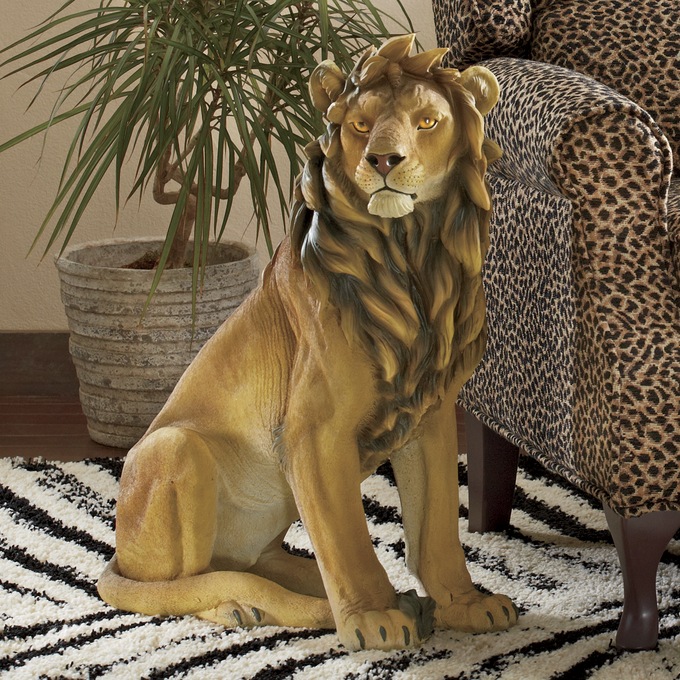 Loyal Lion Statue Midnight Velvet - Midnight Velvet Home Decor Loyal Lion Statue Midnight Velvet - Midnight Velvet Home Decor