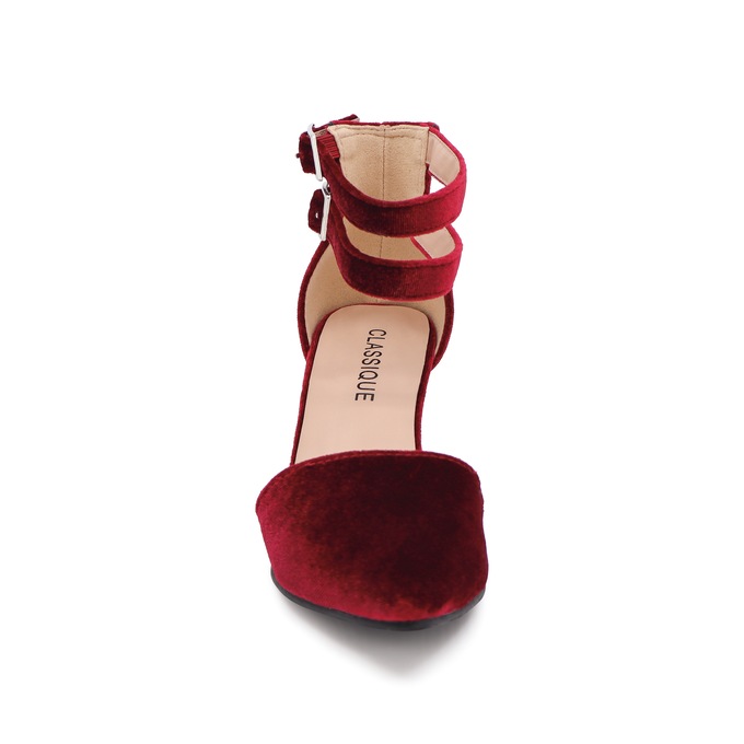 Classique Velvet Camlo Ankle Strap Pump, , large