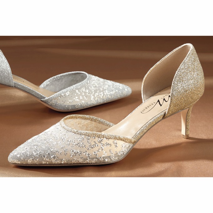 Midnight Velvet Lace-Toe Pump, , large