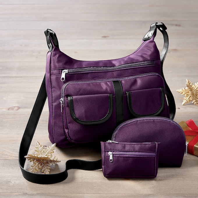 3-Piece Multi-Pocket Satchel Set, , large