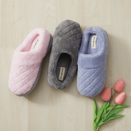 Dearfoams Libby Quilted Terry Clog, , large