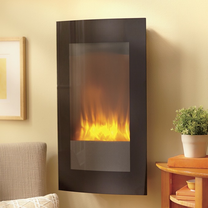 Wall Mount Led Fireplace With Stand Midnight Velvet