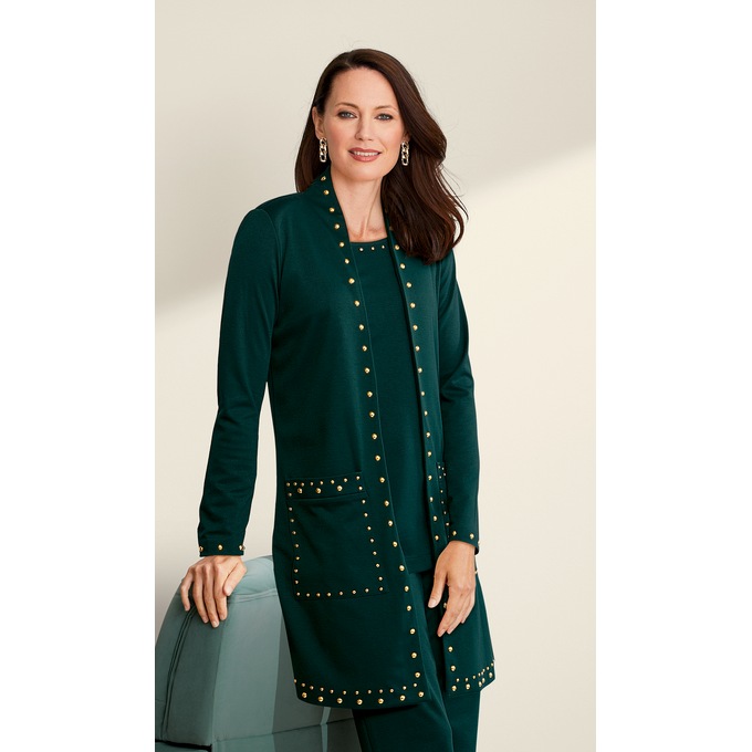 Mary Lou Studded Cardigan, , large