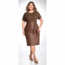 Maddie Faux-Leather Sweater Dress, , large