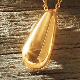 10K Gold Teardrop Pendant, , large