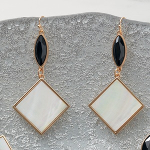 Crystal and Faux-Shell Earrings, , large