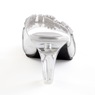 The Classique Vinyl Rhinestone Slide for Women with a Clear 2.5" Lucite Heel, , large