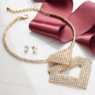 Crystal Drop/Choker Necklace & Earring Set, , large