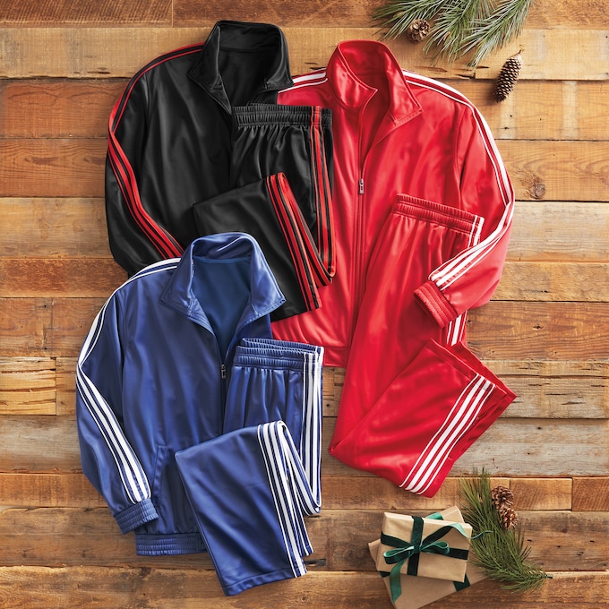Casual 2-Piece Men's Active Set with Side Stripe Accents, , large