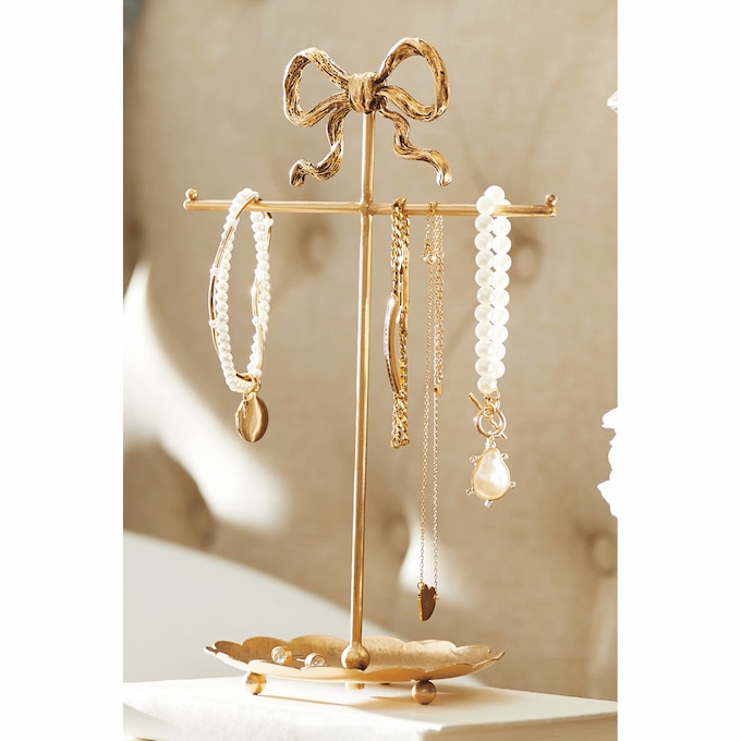 Tiered Bow Jewelry Stand, , large