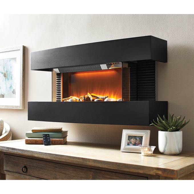 Contemporary Wall-Mount Fireplace, , large