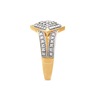 Diamond-Shaped Diamond Cluster Ring, , large