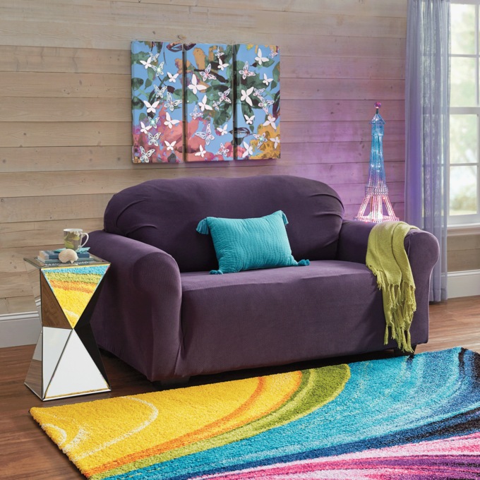 Aida Mirrored Accent Table, , large