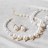 Faux-Pearl/Crystal Necklace & Earring Set, , large