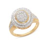 Diamond Oval Cluster Ring, , large