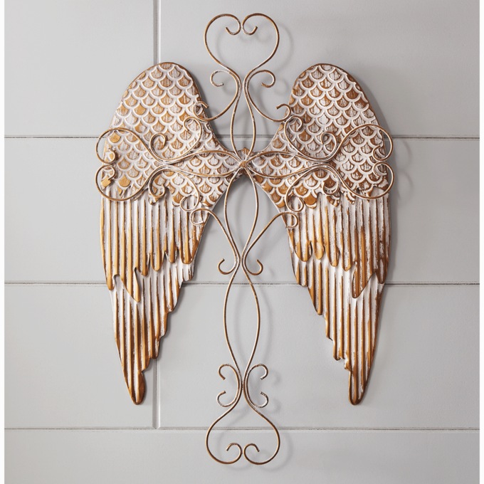 Angel Wings Wall Cross, , large