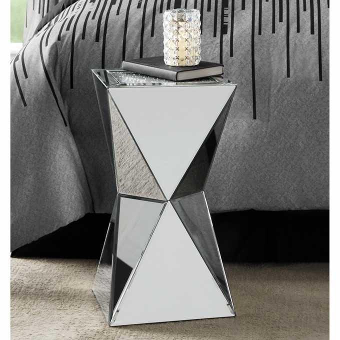 Aida Mirrored Accent Table, , large
