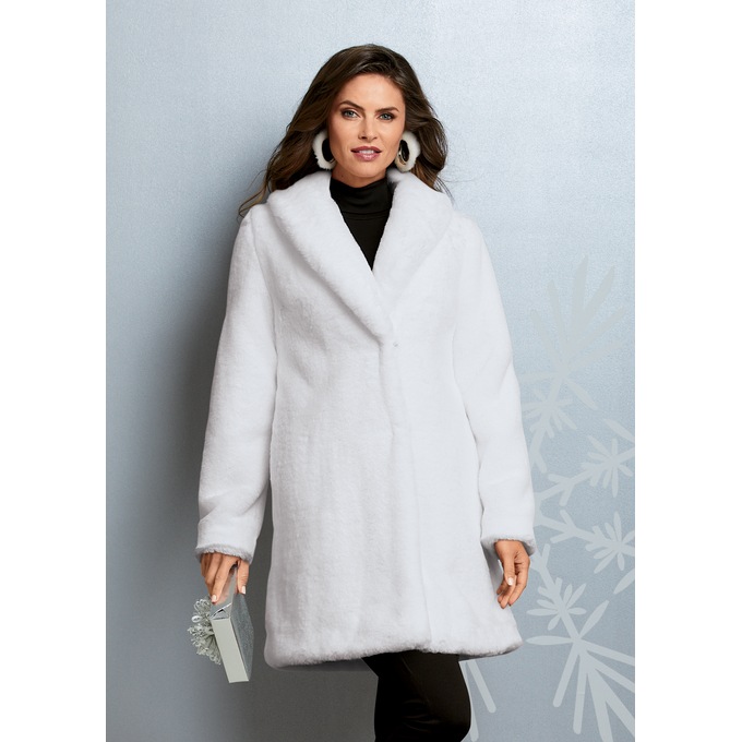 Midnight velvet faux fur coat 2025