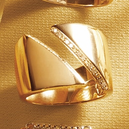 Diamond Split-Edge Ring, , large