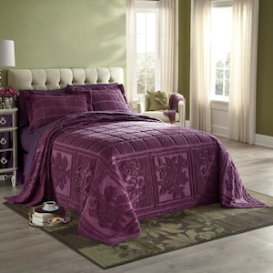 Mosaic Chenille Bedspread, , large
