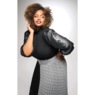 Lou Faux Leather + Jersey Top, , large