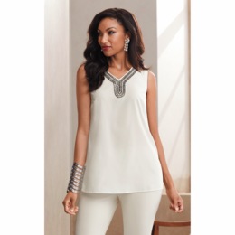 Jules Embellished Tank, , large