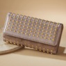 Studded Wallet, Champagne Gold, large