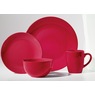 16-Piece Round Dinnerware Set, Red, large