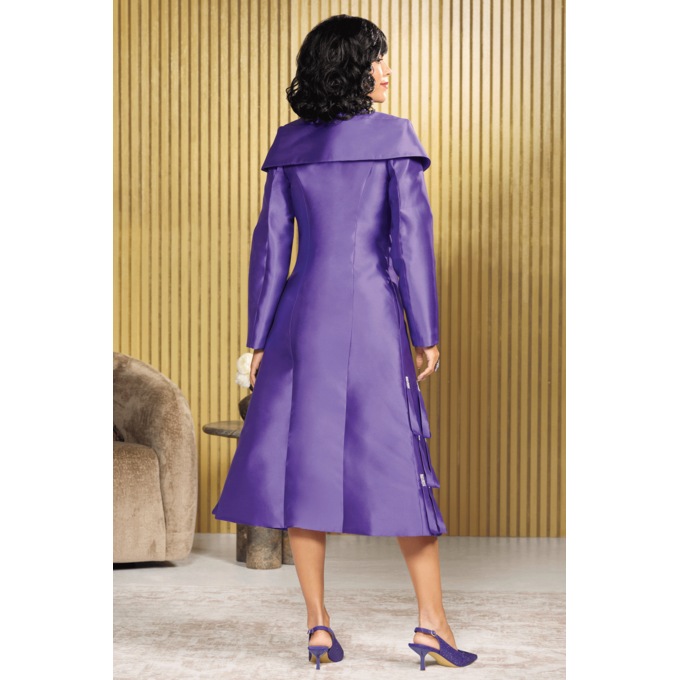 Kerin Jacket Dress with Rhinestones and Ribbon Accents, , large