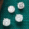 14K Gold 2-Pair Simple Diamond-Stud Earrings, , large