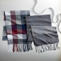 Men&amp;&#35;39;s Plaid Scarf, , large